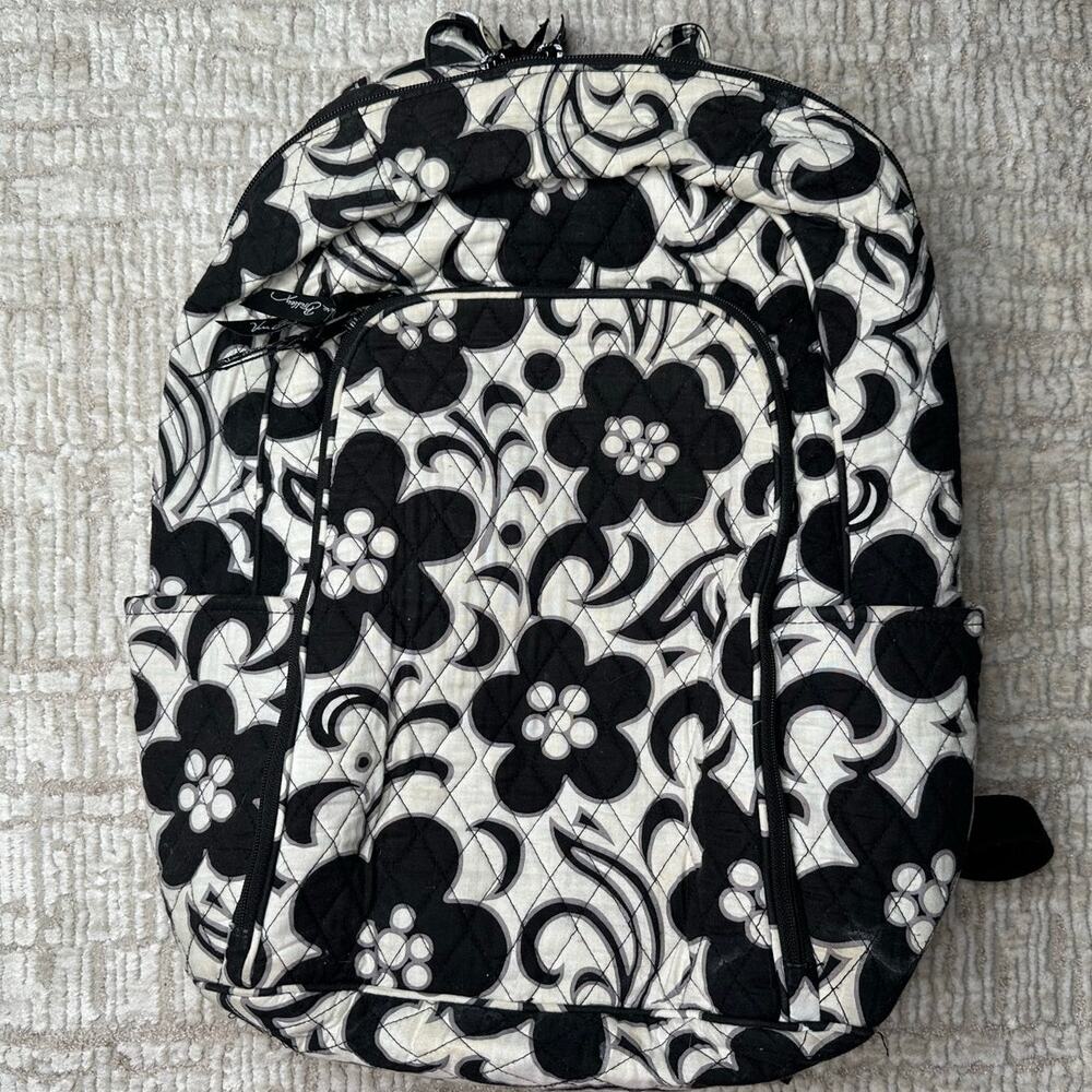 Vera Bradley Black and White Floral Backpack